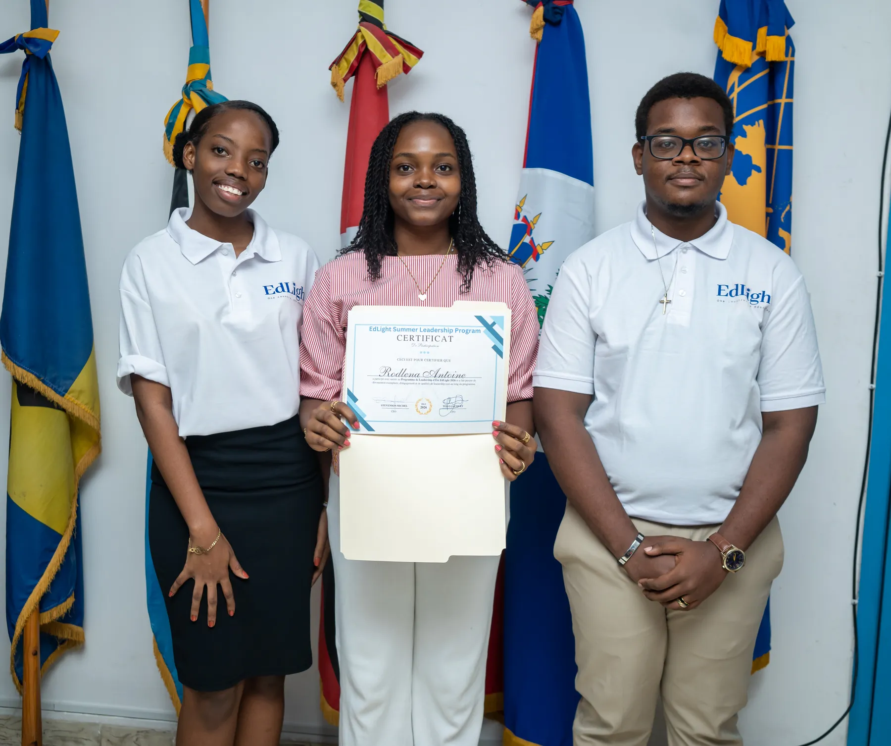 An ESLP 2026 fellow receiving her certificate at the graduation ceremony